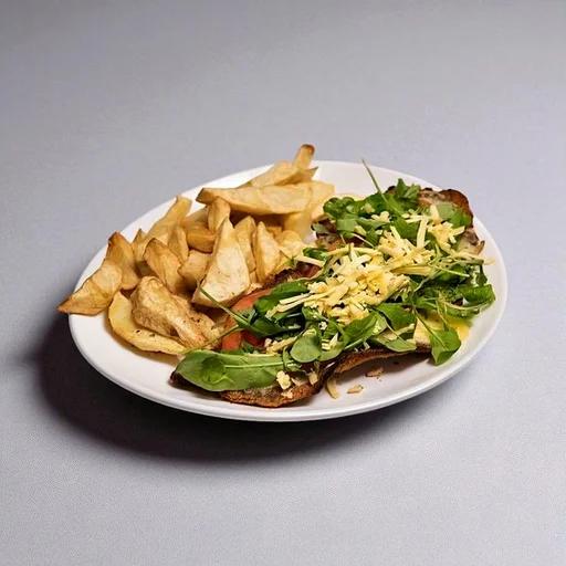 Milanesa Home simple con guarnición